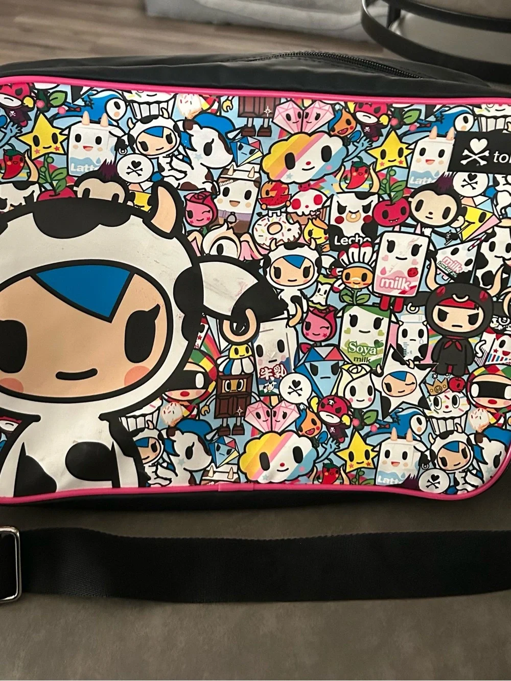 Tokidoki Crossbody Messenger Bag - Colorful Character Print